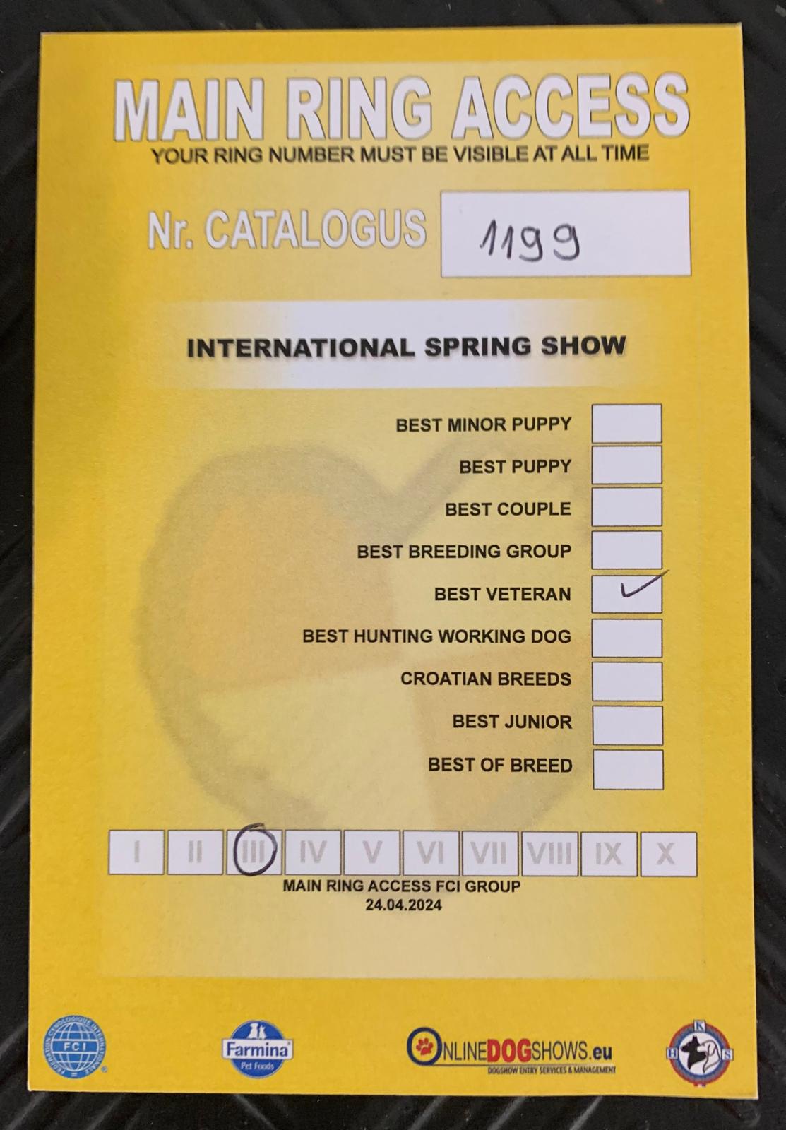 Zagreb, Spring Dog Show, 24.04.2024, Frivole Richterblatt